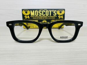 ★MOSCOT★モスコット★メガネフレーム★KLUTZ★伊達眼鏡 スクエア ウェリントン 黒縁 未使用 美品