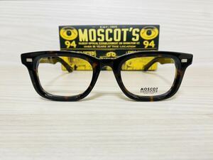 MOSCOT モスコット★メガネフレーム★KLUTZ★伊達眼鏡 鼈甲柄 ウェリントン スクエア 未使用 美品