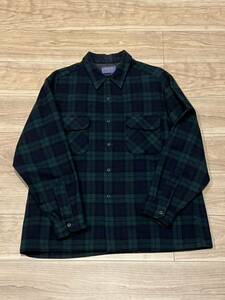 PENDLETON オンブレ ヴィンテージ シャツ XL ペンドルトン ウール チェック USA製 ブラックウォッチ タータンチェック ビンテージ 60s