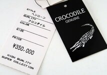 高級 木箱付 販売時35万円 新品 ヘンローン 本クロコ リセ シャイニー クロコダイル ラウンドファスナー長財布 財布 ピンク 387_画像9