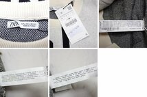 ★未使用 ZARA/ザラ レタリング ジャガードニット メンズL/オフホワイト/コットン/クルーネック/タグ付き/セーター&1801900042_画像5