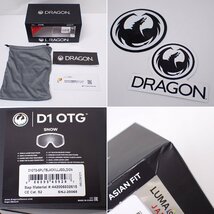 ☆1円 DRAGON/ドラゴン D1OTG スノーゴーグル ブラック×ゴールド/ASIAN FIT/収納袋・外箱等付属/スキー/スノーボード&1947000273_画像7