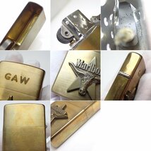 ★1円 未着火品 Zippo/ジッポー マルボロ ロングホーン スター オイルライター/アンティークゴールド/1991年製/GAW/箱付き&1844600017_画像6