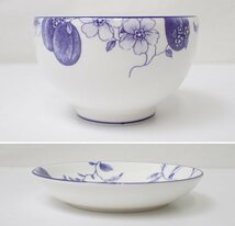 ★WEDGWOOD/ウェッジウッド ブループラム 10点セット/ジャパニーズカップ&ソーサー/ポット/ボーンチャイナ/ホワイト/花柄/食器&1966800029_画像6