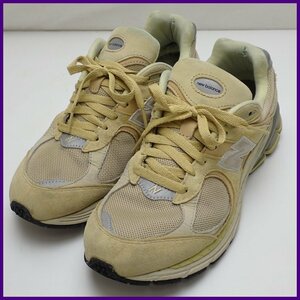 ★AURALEE/オーラリー×New Balance/ニューバランス 2002R スニーカー メンズ27.5cm/ライトイエロー系/M2002RE1/スエード&1968700004