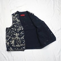 ★美品 YAMANE/ヤマネ EVISU デニムベスト メンズM相当/インディゴ/コットン100%&0334700179_画像4