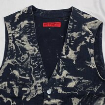 ★美品 YAMANE/ヤマネ EVISU デニムベスト メンズM相当/インディゴ/コットン100%&0334700179_画像3