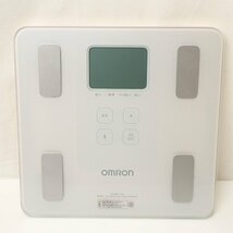 ★美品 OMRON/オムロン カラダスキャン 体重体組成計 HBF-230T-SW/シャイニーホワイト/スマホアプリ対応/取説・外箱付き&1029004815_画像2