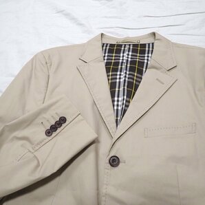 ★BURBERRY BLACK LABEL/バーバリーブラックレーベル 段返り3B テーラードジャケット メンズL/ベージュ/コットン/肩パット入&1968500019の画像3