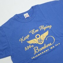 ★未使用 バズリクソンズ 534th BOMB SQ. 8th AIR FORCE 半袖Tシャツ メンズM/ブルー/コットン100%/東洋エンタープライズ&1849500057_画像3