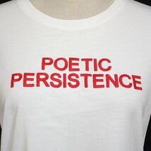 ★A.P.C./アーペーセー POETIC PERSISTENCE 半袖Tシャツ レディースS/ホワイト/ロゴ/刺繍/コットン100%&1968700051_画像4