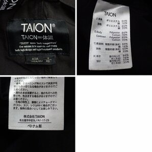 ★TAION/タイオン ダウンライナー付きコート メンズS/ブラック/タグ・袋付き&1933600111の画像6