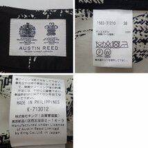 ★美品 AUSTIN REED/オースチンリード ジップアップ ノーカラージャケット 38/レディースM相当/ブラック系/花柄/7～8分袖&1205400090_画像5