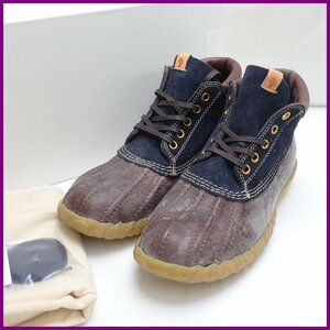 ★visvim/ビズビム DECOY DUCK MID-FOLK ブーツ 8.5/メンズ26cm相当/ブラウン×ネイビー/レザー×スエード/外箱付き&1248701500