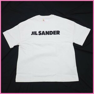 ★Jil Sander/ジルサンダー 半袖Tシャツ S/メンズM相当/オフホワイト/ロゴプリント/コットン100%/クリーニング済&1932800038