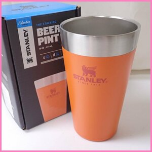 ★未使用 STANLEY/スタンレー スタッキング真空パイント 02282-129 0.47L/オレンジ×シルバー/外箱付き/タンブラー/アウトドア&1561600016