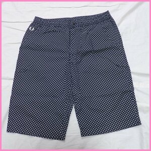 *FRED PERRY/ Fred Perry shorts men's M/ navy / dot pattern / cotton 100%/ waist rubber &1933600050