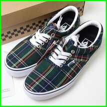 ★未使用 VANS/バンズ ERA V95CF T.CHK スニーカー メンズ26cm/グリーン/タータンチェック/キャンバス/外箱・タグ付き&1953000010_画像1