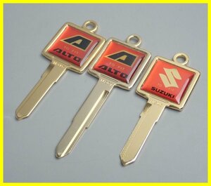* unused that time thing Suzuki for blank key 3 pcs set / Alto / Suzuki Logo /. key / security / car supplies / Vintage &1958400042