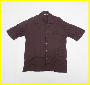 □JOHN SMEDLEY/ジョンスメドレー オープンカラー 半袖ニットシャツ メンズL/ダークブラウン/コットン100%/開襟/英国製&1933600027