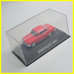 ★ミニチュアモデルプランニング 1/43ミニカー いすゞ ベレット 1600GT レッド/ケース付き/ワイパー&アンテナ再現/模型&1966000003