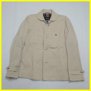 ★BURBERRY BLACK LABEL/バーバリーブラックレーベル メタルボタンジャケット メンズL/ライトベージュ/コットン/ストレッチ&1968500025