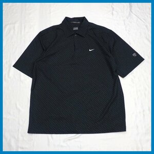 ★NIKE/ナイキ タイガー・ウッズ コレクション 半袖ポロシャツ メンズXL/ダークグレー系/総柄/ゴルフウェア&1315600159