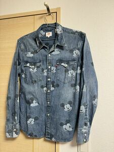 【美品】Levi’s ミッキー ウエスタンデニムシャツ サイズ:S pc9-65816-0292 リーバイス ウエスタンシャツ 長袖シャツ デニム インディゴ　