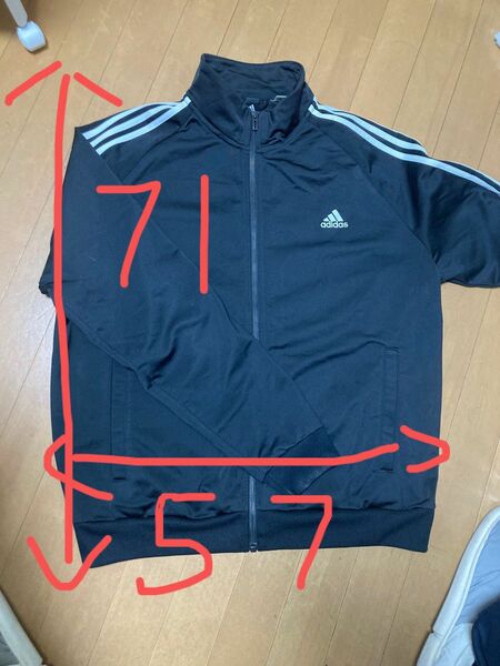 adidas ジャージ　ブラック 黒