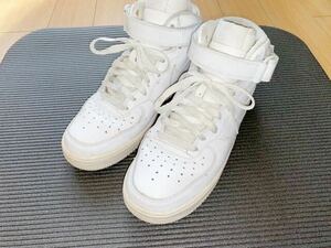 NIKE ナイキ 315123-111 AIR FORCE 1 MID 07 エアフォース1ミッド ミドルカットスニーカー メンズ26cm ホワイト 