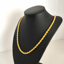 necklace メンズ レディース 金 ゴールド ロープチェーン ネックレス 18k Gold Plated k18 18k 鍍金 _画像1