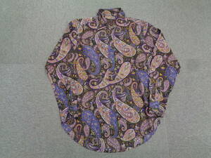 ETROpeiz Lee pattern shirt SIZE : M BLACK series 
