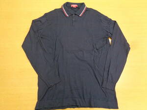 JOHN SMEDLEY For SUPREME ポロシャツタイプのシーアイランドコットンニット SIZE L NAVY