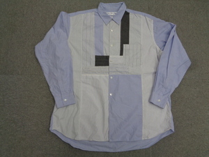 COMME des GARCONS SHIRT パッワークシャツ SIZE : L 袖BLUE