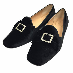 J &amp; M Davidson J &amp; M Davidson Velor Ribbon Riba Opera Shoes 37 Size Shoes Ladies Black AQ9547