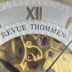 【A03D125】REVUE THOMMEN レビュートーメン 腕時計 手巻き N.374 ホワイト文字盤 ゴールド スケルトン 可動品の画像2