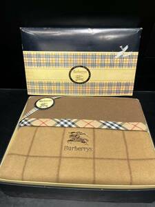 BURBERRY/バーバリー/西川産業/純毛毛布/寝具/ノバチェック/ベージュ/シングル/140×200/毛100%/箱入り