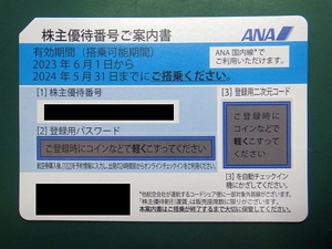 即決【株主優待券】ANA 2024年5月31日まで ナビでのパスワード通知可能 数量3あり