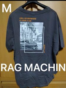 【中古】RAG MACHINEグレーMラグマシーンバックプリント