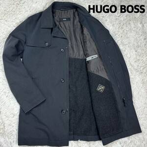 希少2XL ヒューゴボス【圧倒的存在感】HUGO BOSS ステンカラーコート ゴアテックス GORE-TEX ★防風・極暖・極上素材♪ ロングコート