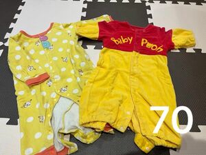 ロンパース2枚セットカバーオール ベビー ベビー服 子供服　まとめ売り　セット