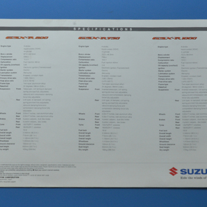 【S-GSX-38】スズキ GSX-R600/750/1000 SUZUKI GSX-R600/750/1000 2000年9月 英語表記 カタログ 4ストローク4気筒 DOHCの画像4