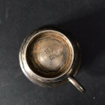 ER0208-34-3 カップ 盃 杯 盛發 銘有 茶器 酒器 柄 漢字 銀製 57g H4cm 口径5cm 60サイズ_画像7