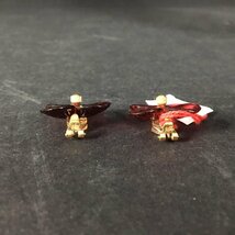 ER0227-24-3 バカラ Baccarat イヤリング 小物 アクセサリー 750 花 赤 2×2.5㎝ 60サイズ_画像5