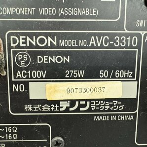 □t1511 現状品★DENON デノン AVC-3310 AVアンプ 本体のみの画像9