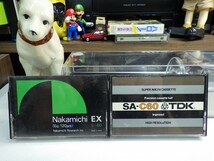 【￥1,000～】★Cassette tape 2-SET／カセットテープ★NAKAMICHI EX C-60＆TDK SA-C60　2本セット_画像1