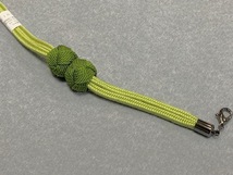新柄！便利なマグネットタイプの正絹日本製羽織紐【小田巻 若草色】_画像1