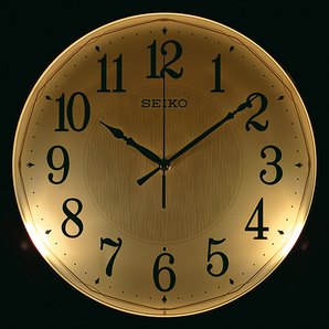 最落１円 訳あり品 セイコー電波掛時計  KX260B (M11) 2色発光色切替機能・おやすみ秒針（光センサーによる自動秒針停止機能）付きの画像3
