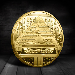 新入荷お色選択可記念コイン2枚セットアヌビスコレョン エジプト ゴークシルド コイン 金メッキビスコイン ニッケル エジプト アヌエジプト