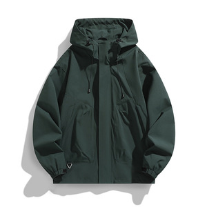 新入荷 新品 高級感 メンズ マウンテンパーカー アウトドア ジャケット 登山服 薄手 無地 トップス アウター おしゃれ 春/グリーン